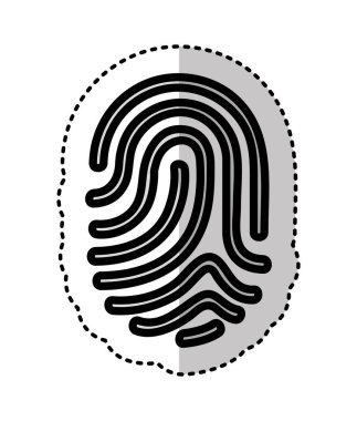 parmak baskı izole simgesi