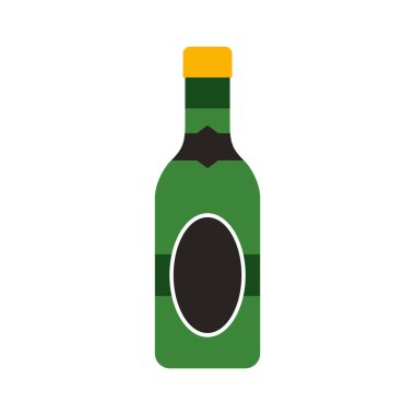 Şarap şişesi izole edilmiş ikon iç