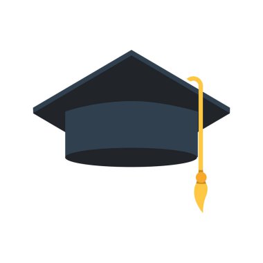 şapka mezuniyet izole simgesi