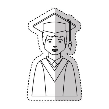 Öğrenci mezuniyet üniforma ile