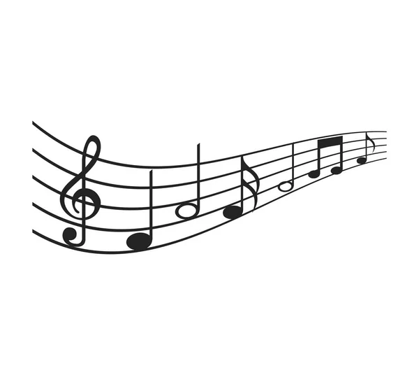 Музична записка ізольована піктограма — стоковий вектор