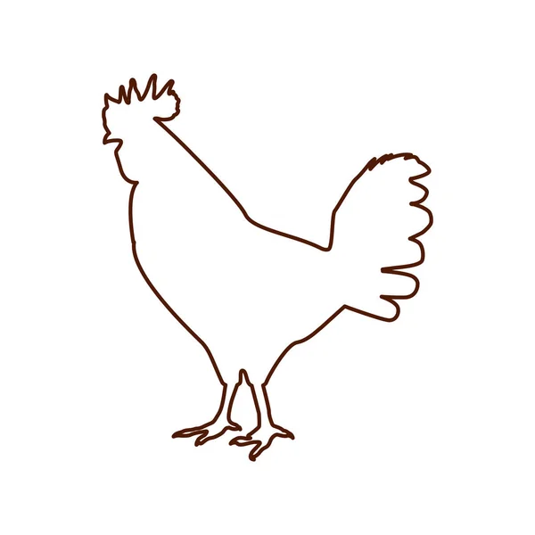 Kyckling gården isolerad ikonen — Stock vektor
