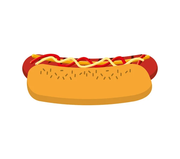Hotdog fastfood — Stockvector