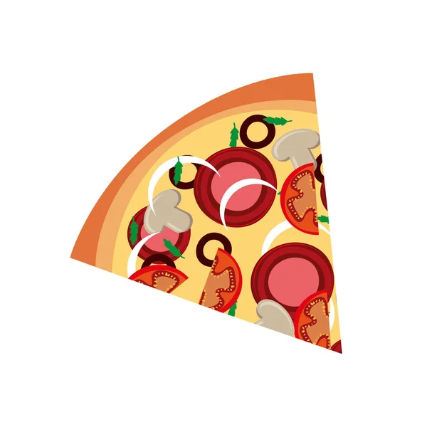 Italiensk pizza isolerade ikonen — Stock vektor