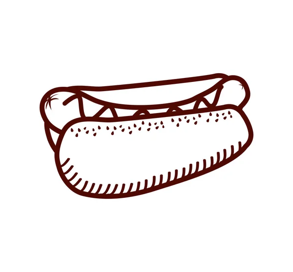 Hot dog comida rápida — Archivo Imágenes Vectoriales
