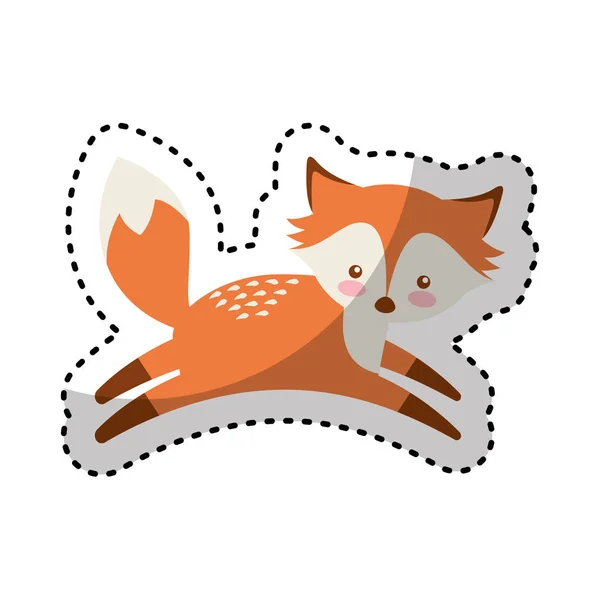 Icône de personnage renard mignon — Image vectorielle