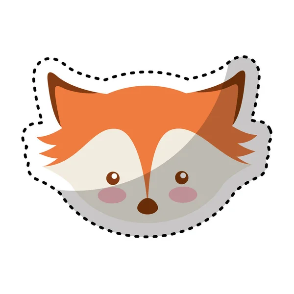 Schattig fox karakter pictogram — Stockvector