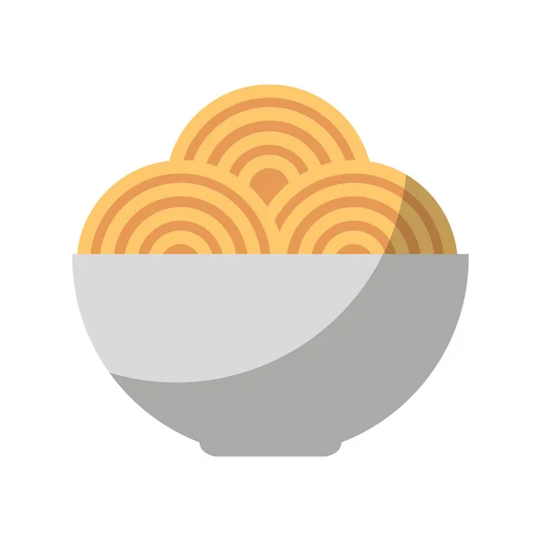 Spaguetti étel elszigetelt ikon — Stock Vector