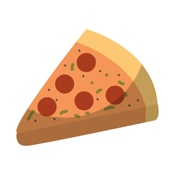 İtalyan pizza izole simgesi — Stok Vektör