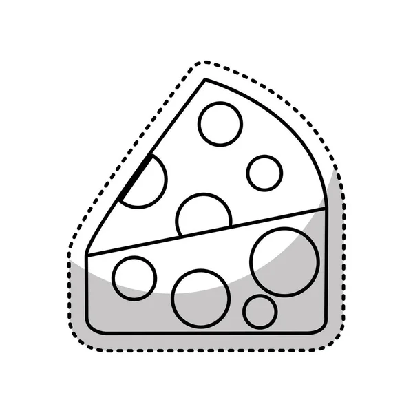 Pedazo de queso icono aislado — Archivo Imágenes Vectoriales