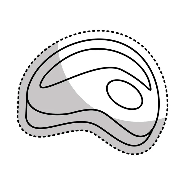 М'ясний гриль ізольована ікона — стоковий вектор