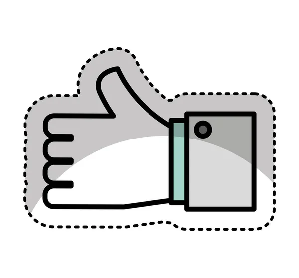 Mão ícone símbolo humano — Vetor de Stock