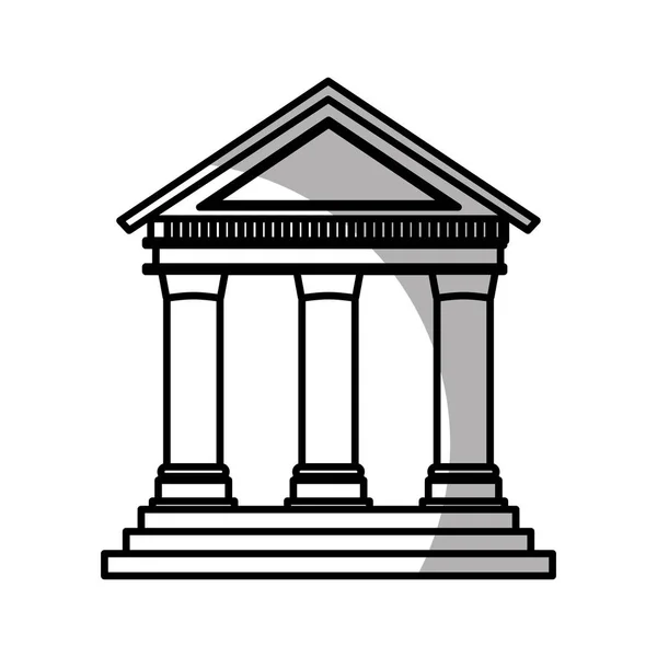 Здание суда изолированная икона — стоковый вектор
