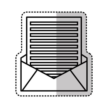 Zarf posta düz simgesi