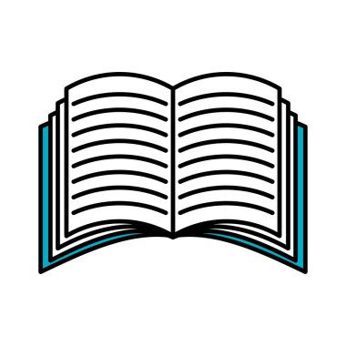 metin kitap kütüphane izole simgesi