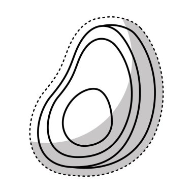 avokado taze sebze izole ikonu