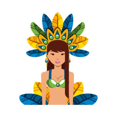 güzel karnaval dansçı karakter