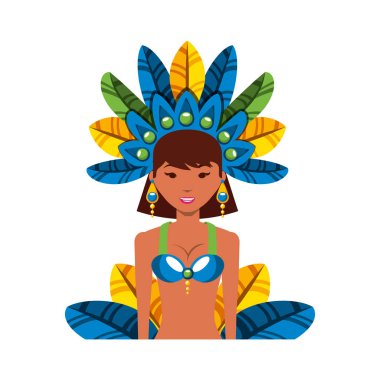 güzel karnaval dansçı karakter