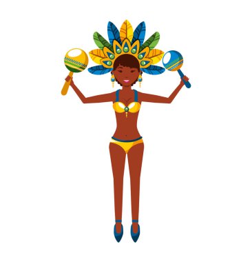 güzel karnaval dansçı karakter