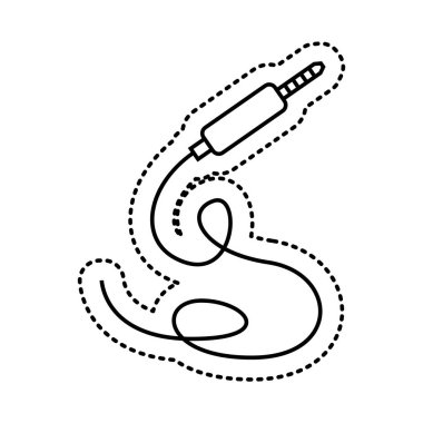 ses fişi kablo izole simgesi