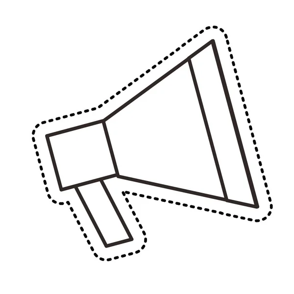 Megafon plochý řádku ikona — Stockový vektor