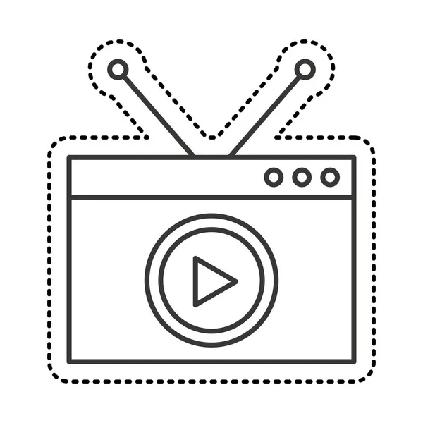 Reproductor de vídeo icono aislado — Vector de stock