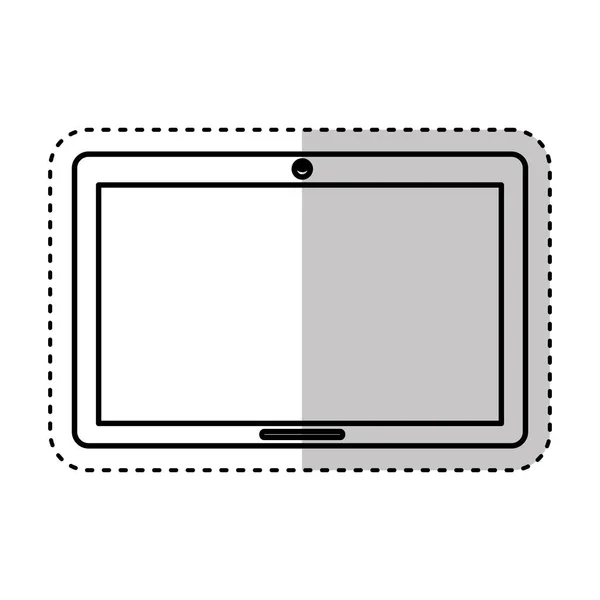 Tablet technology line icon — Stock Vector