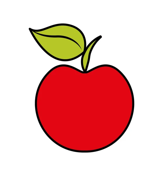 Apfel frisches Obst Symbol — Stockvektor