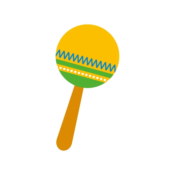 Icono de instrumento tropical maracas — Vector de stock