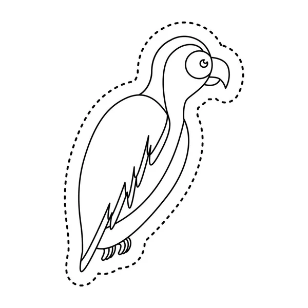 Icona dell'uccello tropicale pappagallo — Vettoriale Stock