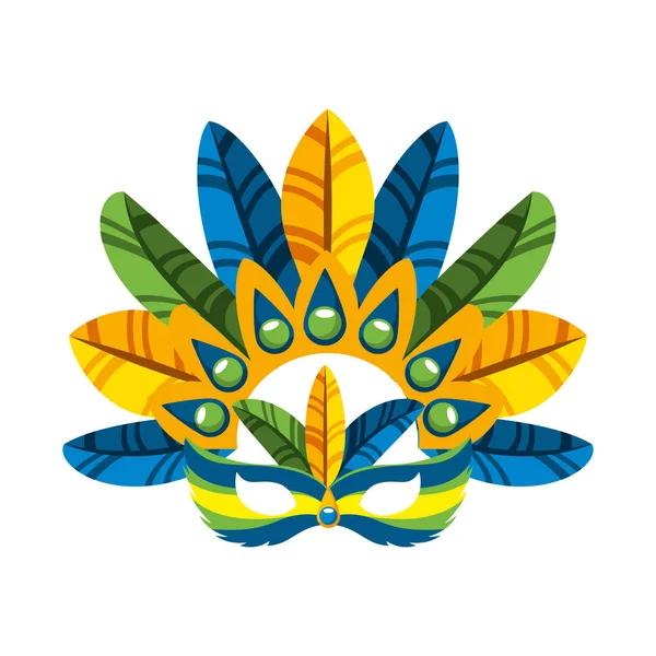 カーニバル マスク熱帯アイコン — ストックベクタ
