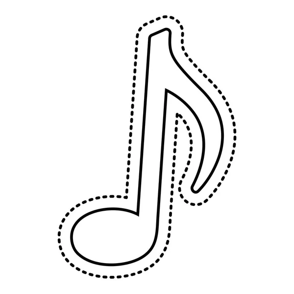 Музична записка ізольована піктограма — стоковий вектор