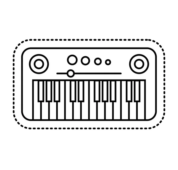 Synthesizer elektrisch geïsoleerde pictogram — Stockvector