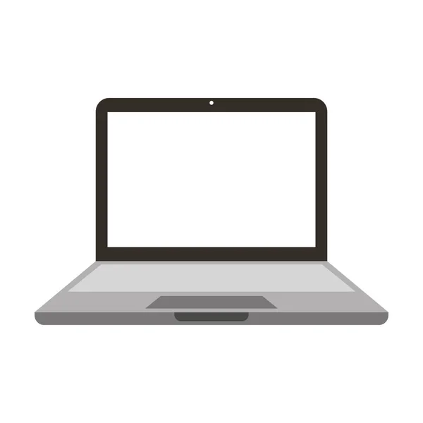 Laptop computer isolated icon — Stock Vector