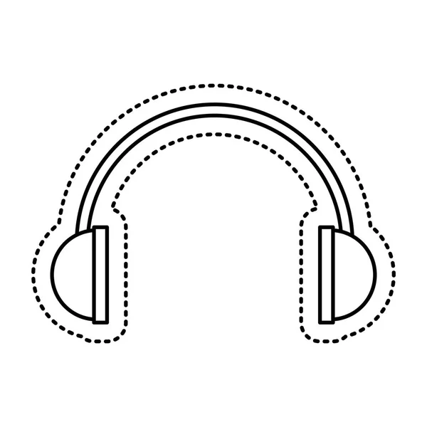 Headset audio apparaat geïsoleerde pictogram — Stockvector