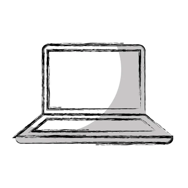 Ordenador portátil aislado icono — Vector de stock