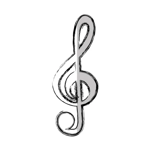 Nota musical icono aislado — Archivo Imágenes Vectoriales