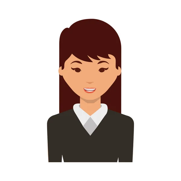 Carácter avatar mujer joven — Vector de stock