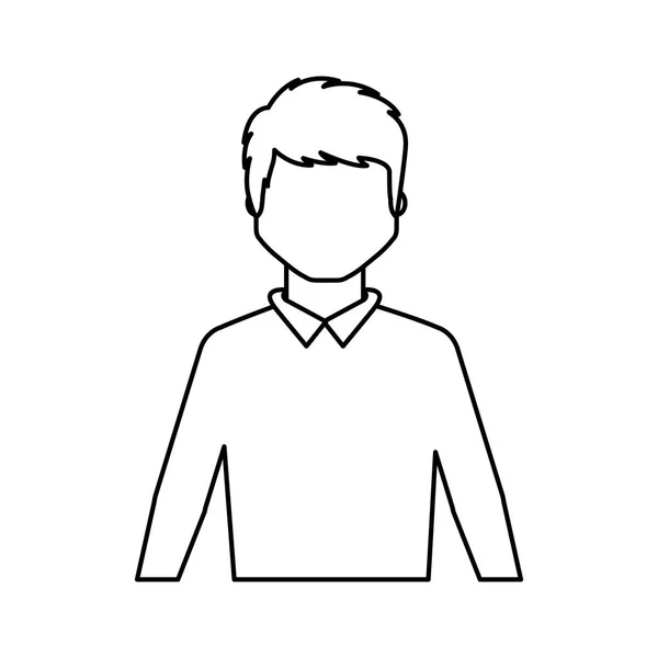 Joven hombre avatar carácter — Vector de stock