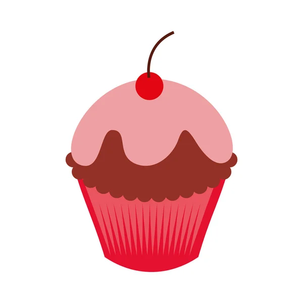 Süße und leckere Cupcake-Ikone — Stockvektor