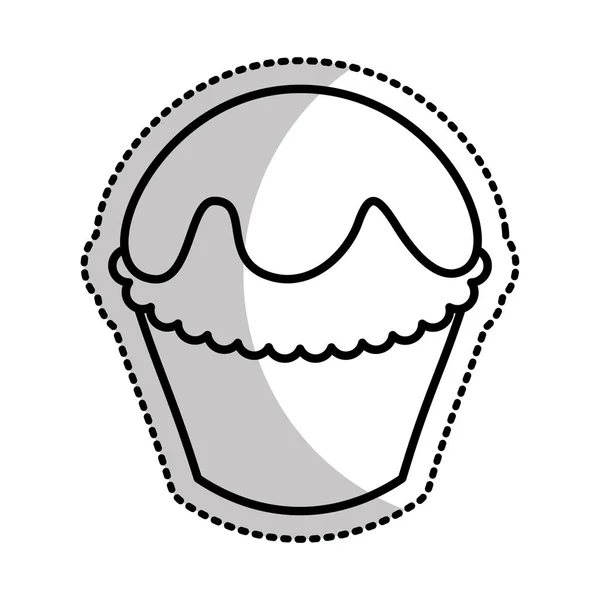 Süße und leckere Cupcake-Ikone — Stockvektor