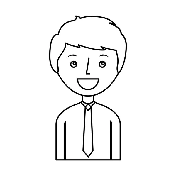 Homme d'affaires avatar ligne icône — Image vectorielle