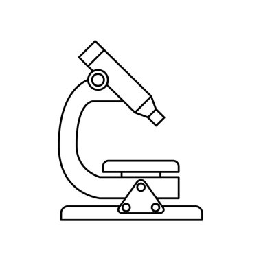 mikroskop laboratuvar izole simgesi