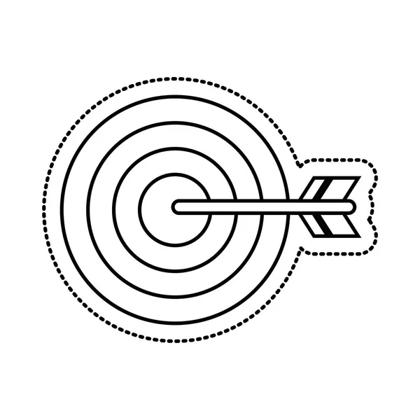Bersaglio freccia successo isolato icona — Vettoriale Stock