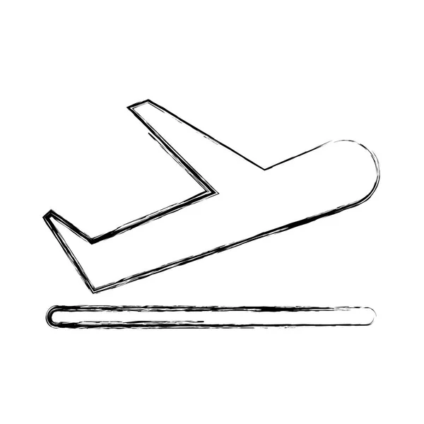 Letadlo letící izolované ikona — Stockový vektor