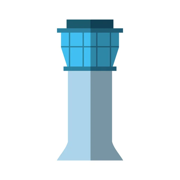 Flughafen-Ikone Kontrollturm — Stockvektor