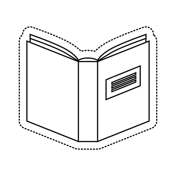 Ikona na białym tle tekst książki biblioteki — Wektor stockowy