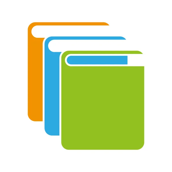 Text book library isolated icon — Stock Vector