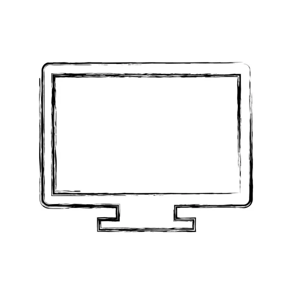 Számítógép-monitor elszigetelt ikon — Stock Vector