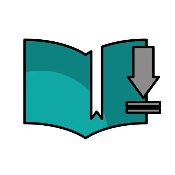 Elektronisk bok hämtningssymbolen — Stock vektor